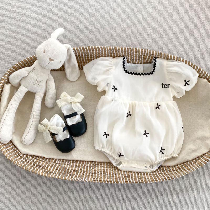 Наряд Принцессы для Девочки-Малышки с Бантом и Пышными Рукавами 73CM