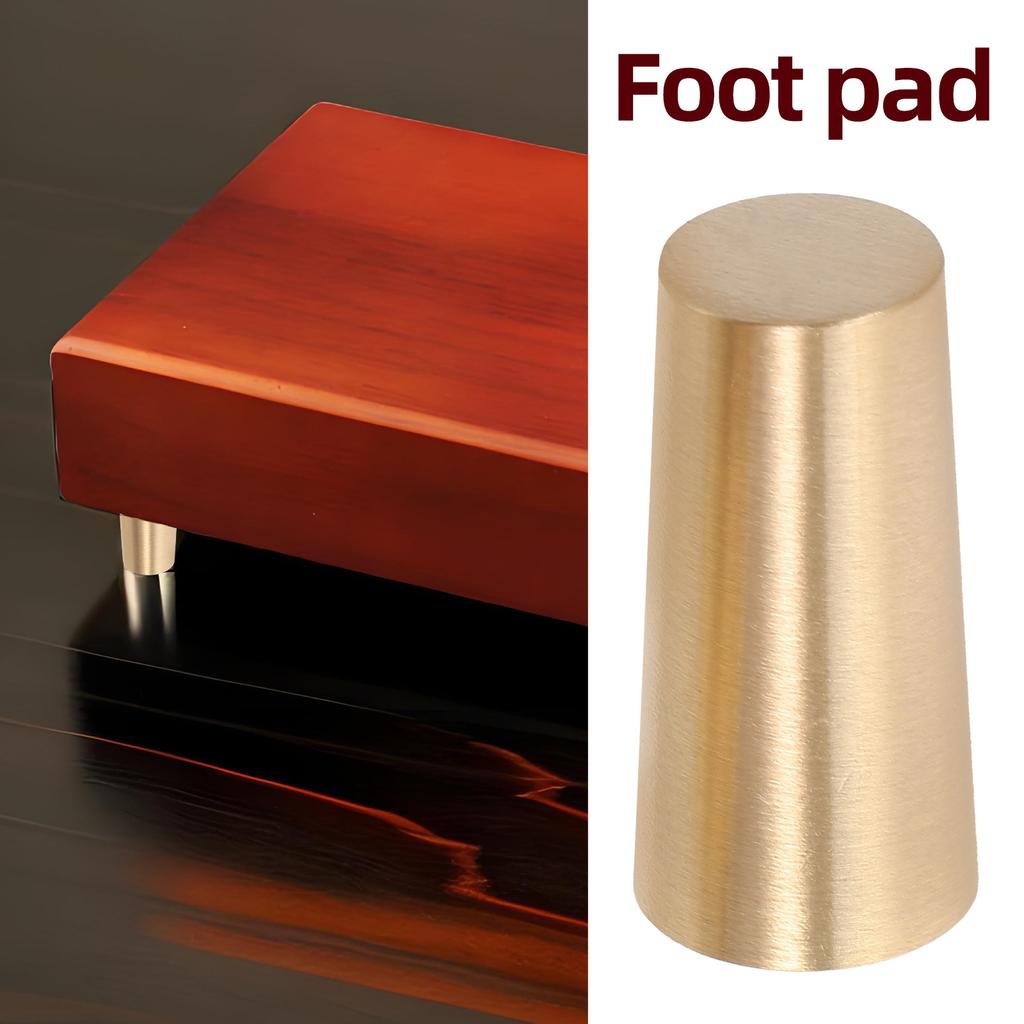8Pcs Brass Craft Accessories - Premium Solid Brass Conical Feet for Wooden Trays Cutting Boards Jewelry Box Display Riser