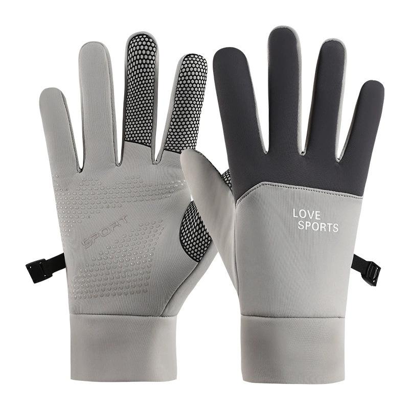 Winter velvet warm outdoor non-slip touch screen windproof and cold-proof rider women's driving gloves antifreeze hand