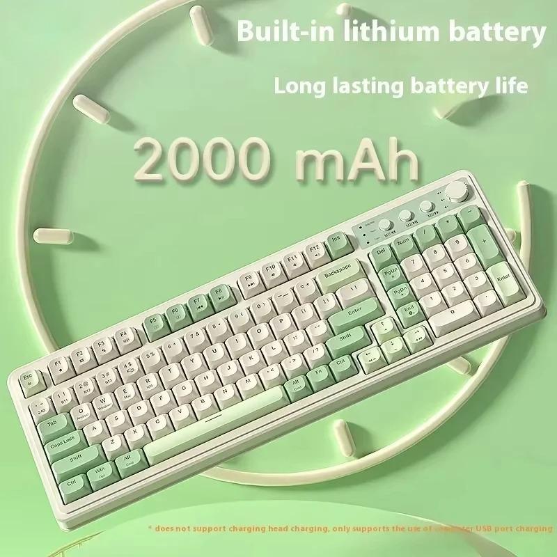 S99 Gaming Keyboard 2.4G Wireless Bluetooth Wired Three Mode RGB Keyboards Ergonomic Multi-Function Knob 3 Model Keyboard