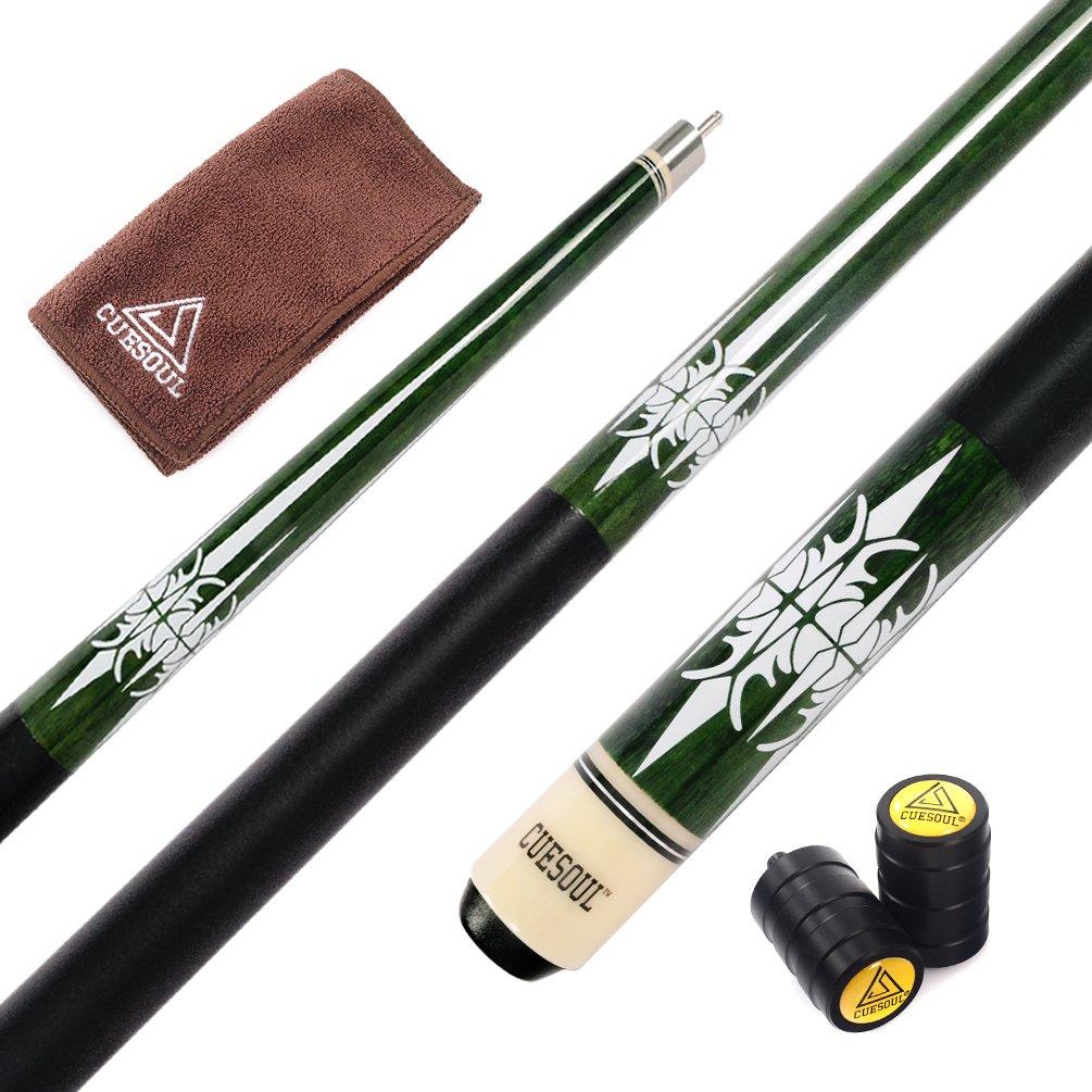 Cuesoul 57-inch 21 oz 1/2 Billiard Pool Cue with Cleaning Towel and Joint Protector (CSPC035)