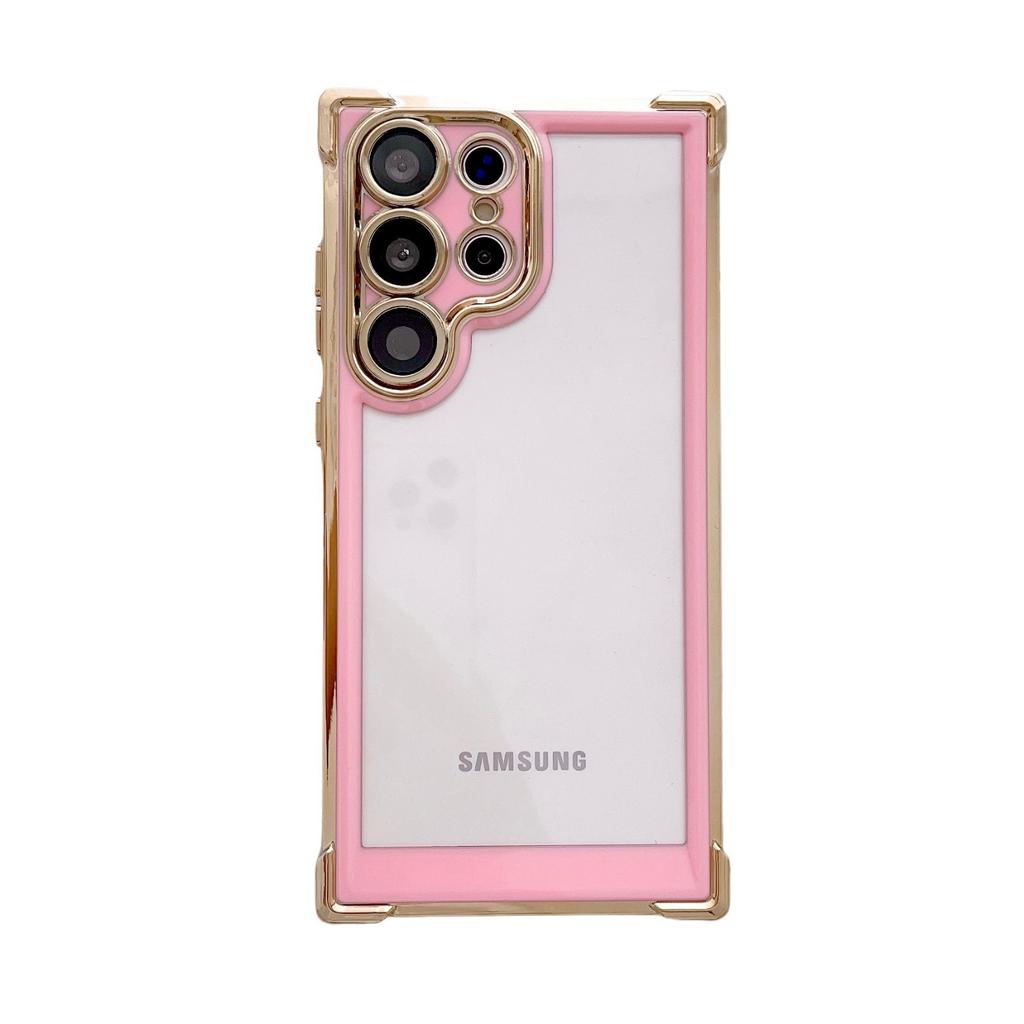 Suitable for Samsung S23Ultra Phone Case, Electroplated Four-corner Dual-color Glitter, Magnetic Stand, Airbag, Anti-drop, S24 Complete