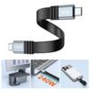 Super Flexible USB4 Type C Cable 15cm 80Gbps Speed Video Output Silicone & Aluminum Cord Suitable for Devices 5