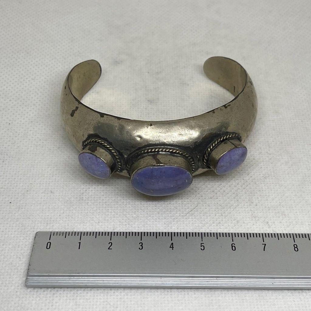 Used Purple Bangle Indian Jewelry Accessory Vintage 50s ~ 60s 70s 80s 90s Natural Stone Rustic Rare Antique Santo Domingo Men's Women's One-of-a-kind