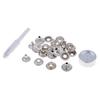 6Pcs Metal Snap Buttons Sewing Fasteners 15mm with Punch Die Tool