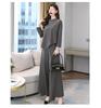Chic Autumn Wide-Leg Pants Suit for Women: Slimming, Tummy-Tucking, Casual Two-Piece Set