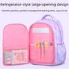 Gradient Cartoon Backpack for Girls, Lightweight, Grades 1-6