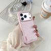 Simple Personality Blue Pink Solid Color Wave Point Leather Shock Proof Phone Cover Case for iPhone 17 16 15 14 Pro Max