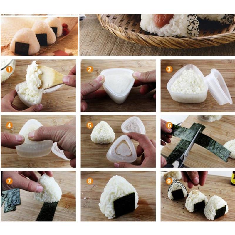 2Pcs Diy Sushi Mold Onigiri Rice Ball Food Press Form Sushi Mold Diy Tool Mold