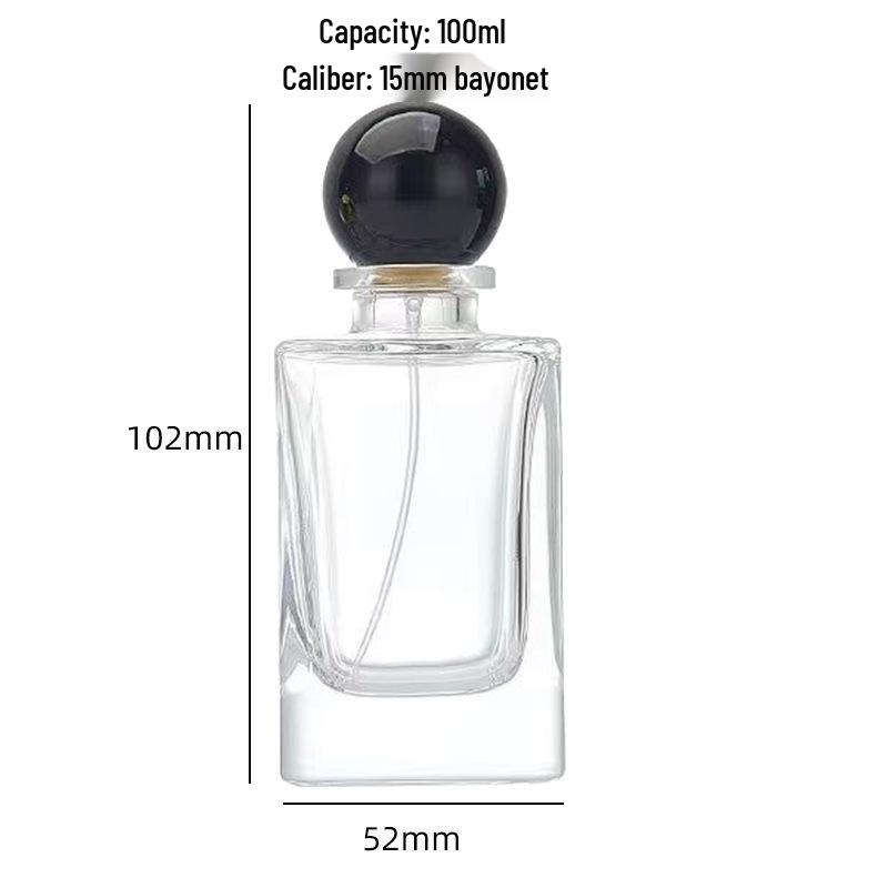 Luxury Glass Perfume Bottle Set: 30ml Press-type Decanter & 50ml Spray Refillable Bottles