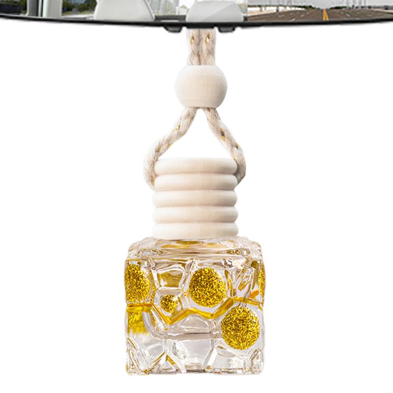 1PCS Car Hanging Glass Bottle Air Freshener Empty Bottle Aromatherapy Pendant Diffuser Car Decoration Aromatherapy Ornament 10ML