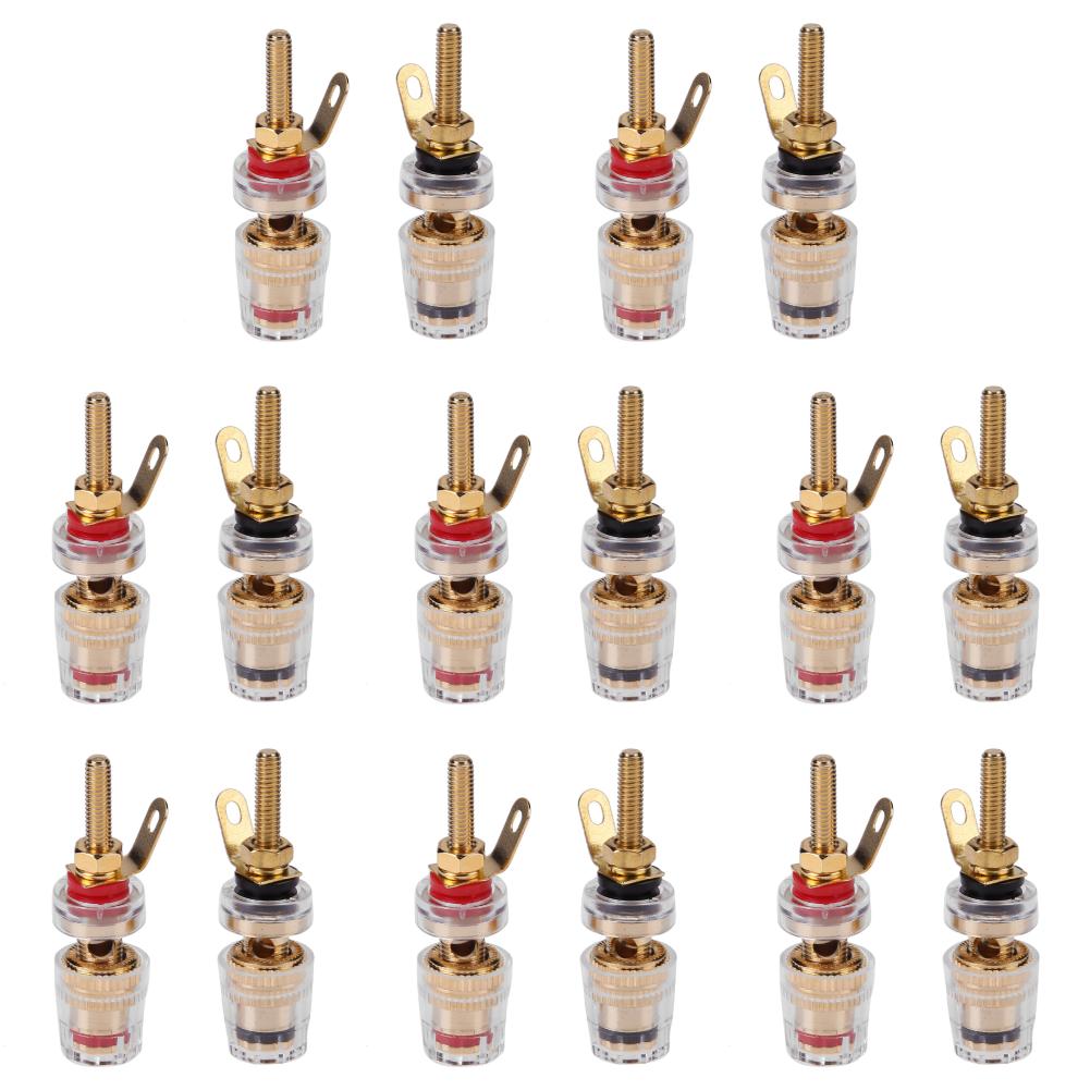 2-20Pcs Brass Crystal Binding Post for Thread Audio Speaker Amplifier Banana Plug 4mm Jack Terminals Connector Easy installat