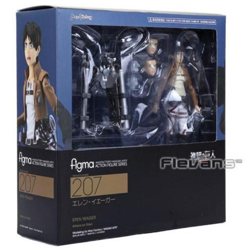 Figma 3 Style Attack on Titan Anime Shingeki no Kyojin Scouting Legion Levi Boxed PVC Action Figure Model Toy Gift