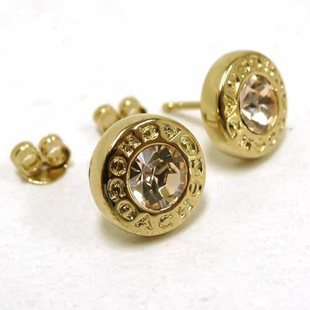 

COACH Accessories Brand Outlet F54516 OPEN CIRCLE STONE STRAND EARRINGS Women s (Yellow Gold) [Used]