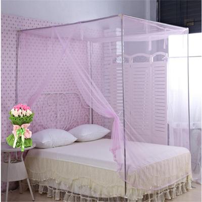2026 New Double Bed Lace Bed Mosquito Insect Netting Mesh Canopy Princess Full Size Bedding Net Polyester White Pink Blue Purple