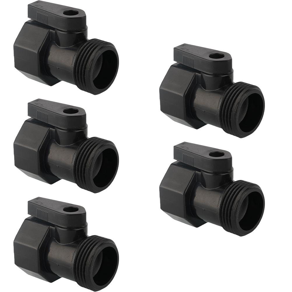 

5PCS 3/4\\\ Black ABS Plastic Garden Hose Shut-Off Valve for Outdoor Sprinklers & RV Connections - Leak-Free Ball Valve Design China Mainland