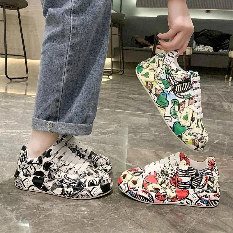 New Women Vulcanized Shoes Platform Sneakers Graffiti Board Shoes Girls Casual Sneaker Female Outdoor Sport Shoes Women's Board