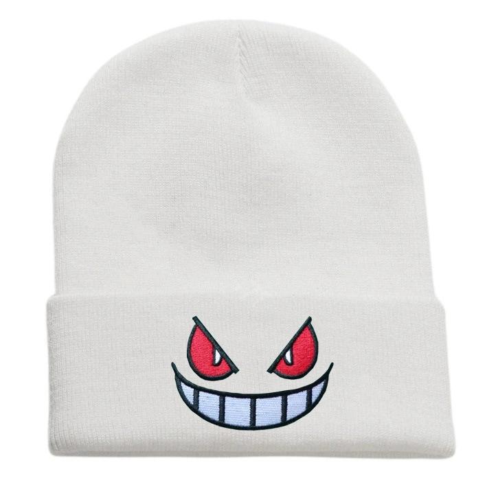1pc Embroidered Knitted Hat Popular American Anime Cartoon Embroidered Knitted Autumn/Winter Warm Hat Urine Knitted Hat