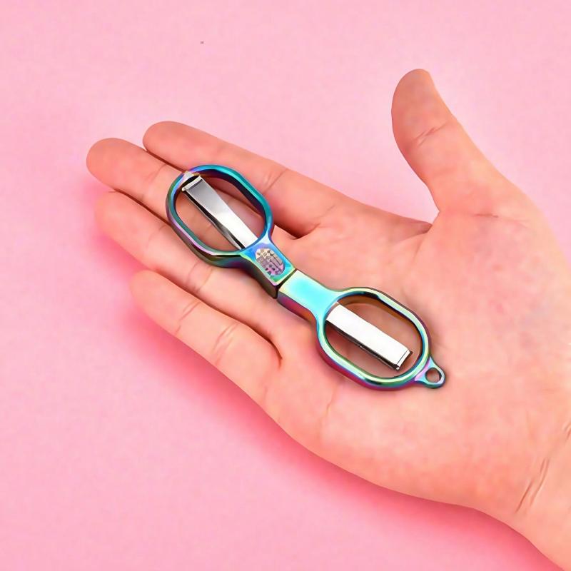 Double Circle Retro Folding Scissors Portable Small Scissors Carry Mini Private Fishing Travel Home Trumpet.