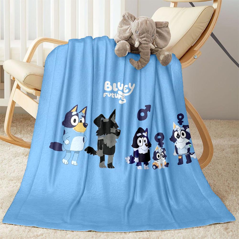 Bluey Bingo Adventure Blanket Soft & Cozy Perfect for Sofa Bed Office Chair for All Occasions Digital Print Birthday Christmas Gift Blanket