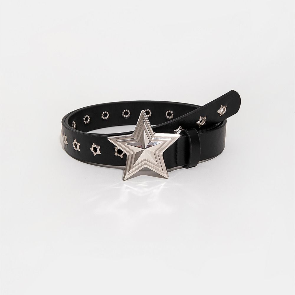 Hip Hop Gothic Leather Belt Punk Waist Band Fashion Pin Buckle Waistband  For Women Man