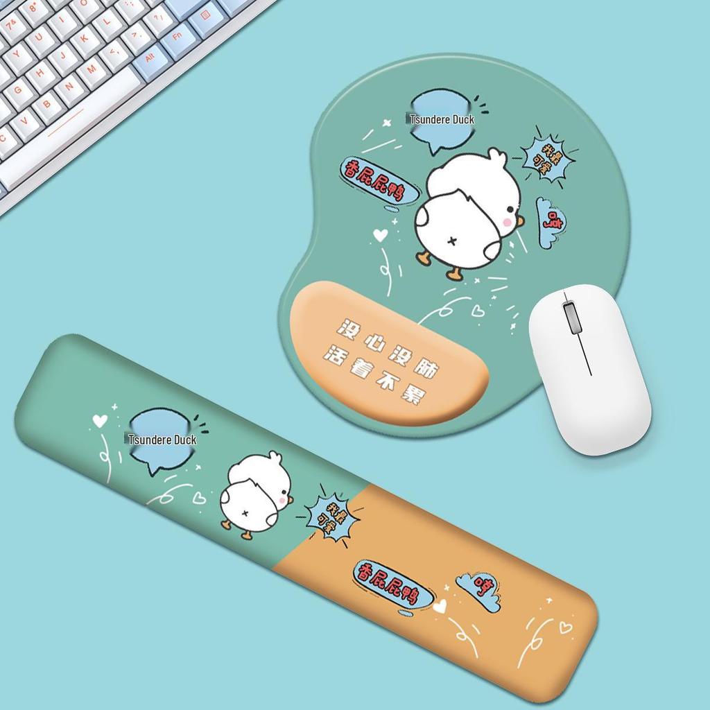 Minimalist Inspirational Wrist Support Mouse Pad with Non-Slip Silicone and Custom Image.