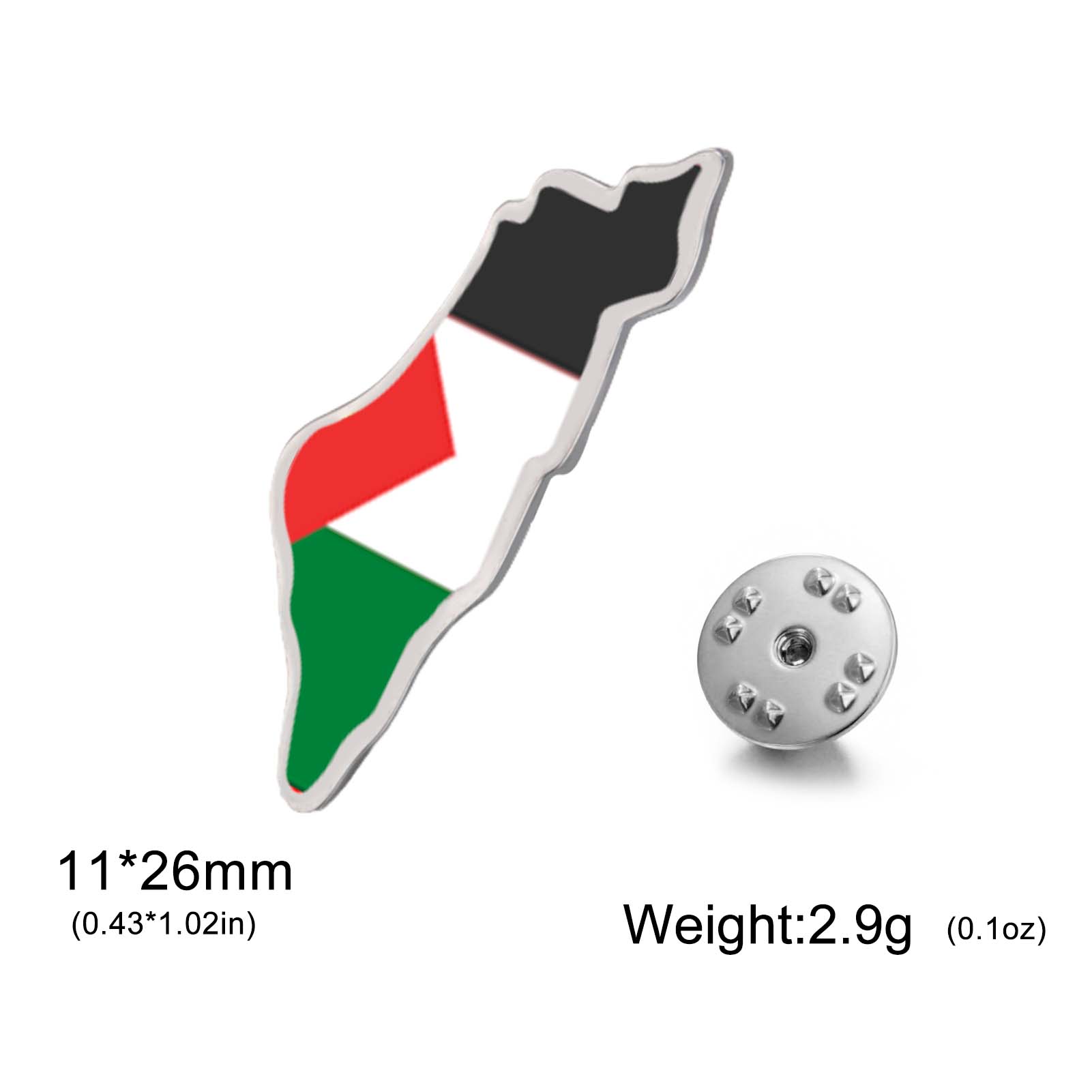 Cazador Map Flag Lapel Pins Stainless Steel Brooch for Men Women Enamel Badges Country Flag Jewelry Accessories 2026 серебряный