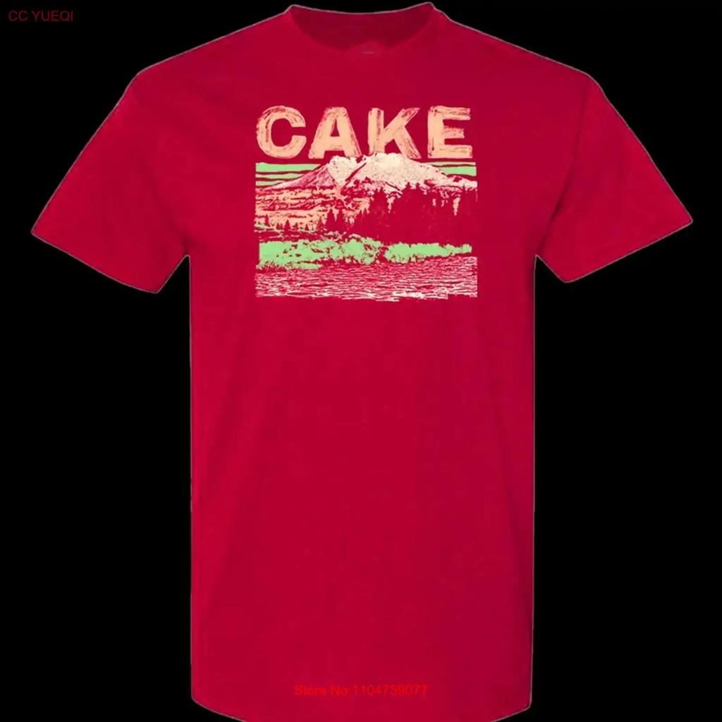 Cake Band T Shirt Red Men Hot Size S 5XL II1028 Vintage Washed Stretched Streetwear Homme Casual Comfortable Soft Breathable