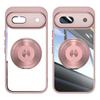 For Google Pixel 8a Magnetic Case PC+TPU Phone Cover with Rotating Metal Kickstand,Lens Protector