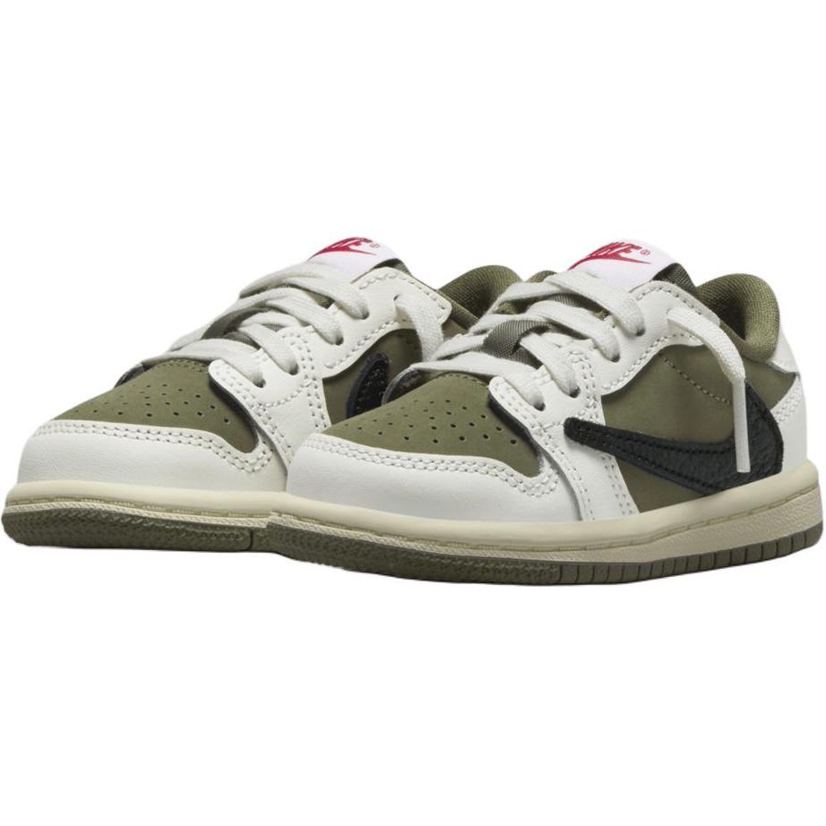 Travis Scott X Air Jordan 1 Retro Low OG SP TD Reverse Olive / Medium Olive Baby Sneakers Green Black Sail DO5441-200