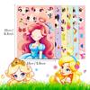 6Sheets Children DIY Puzzle Sticker Games 6 Princess Make A Face Funny Assemble Jigsaw Stickers Kids Educational Toys