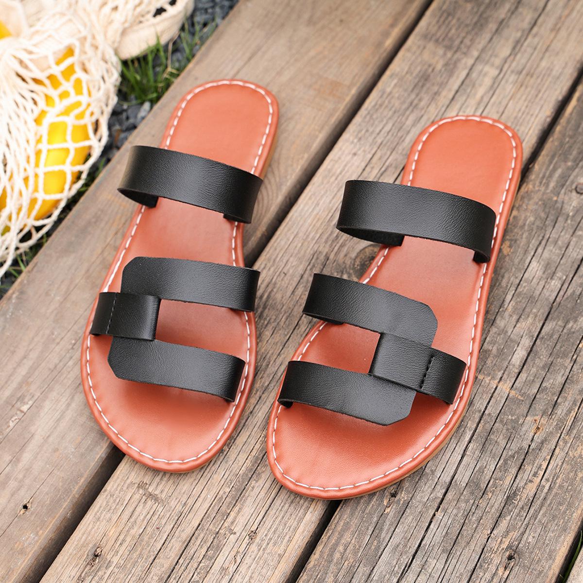Plus-size Flat Shoes, Women s Round-toe Beach Sandals 36