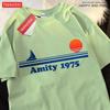 Amity 1975 The Sailboat Of Hope Mens Street Clothing Breathable Oversized T-Shirts Brand Tops Cotton Casual T Shirt Couple