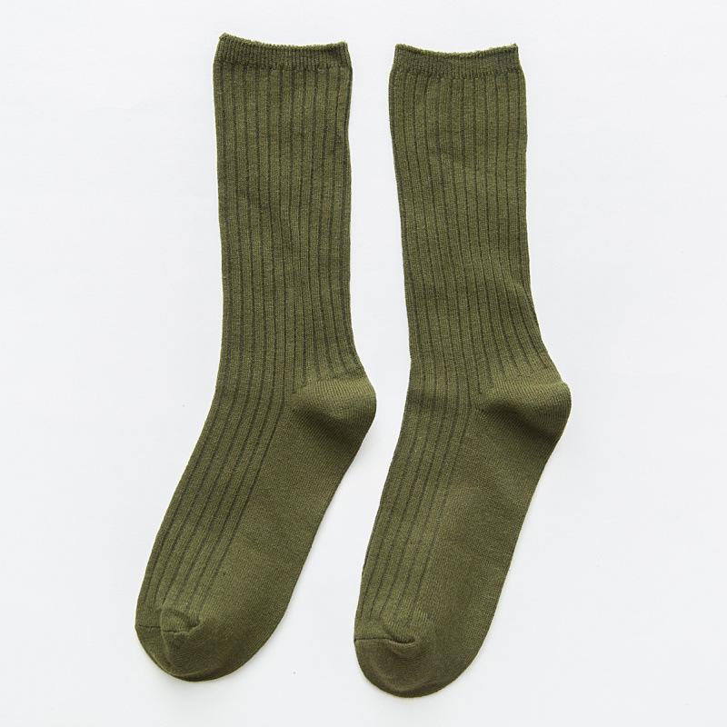 Women's Spring and Autumn New Solid Color Fashion All Match In The Tube Pile Socks