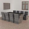 Day and Night - Day and Night Garden Dining Set 9 Pieces and Gray Synthetic Rattan Cushions