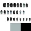 Middle Square Fake Nails Black and Grey Color Star Pattern Fake Nails for DIY Nail Design Art Salon