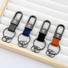 Car Vintage Leather Keychain Ring Zinc Alloy Chain Key For Hilux Aygo Yaris Ractis Corolla Camry CHR Auris Tacoma Cruiser