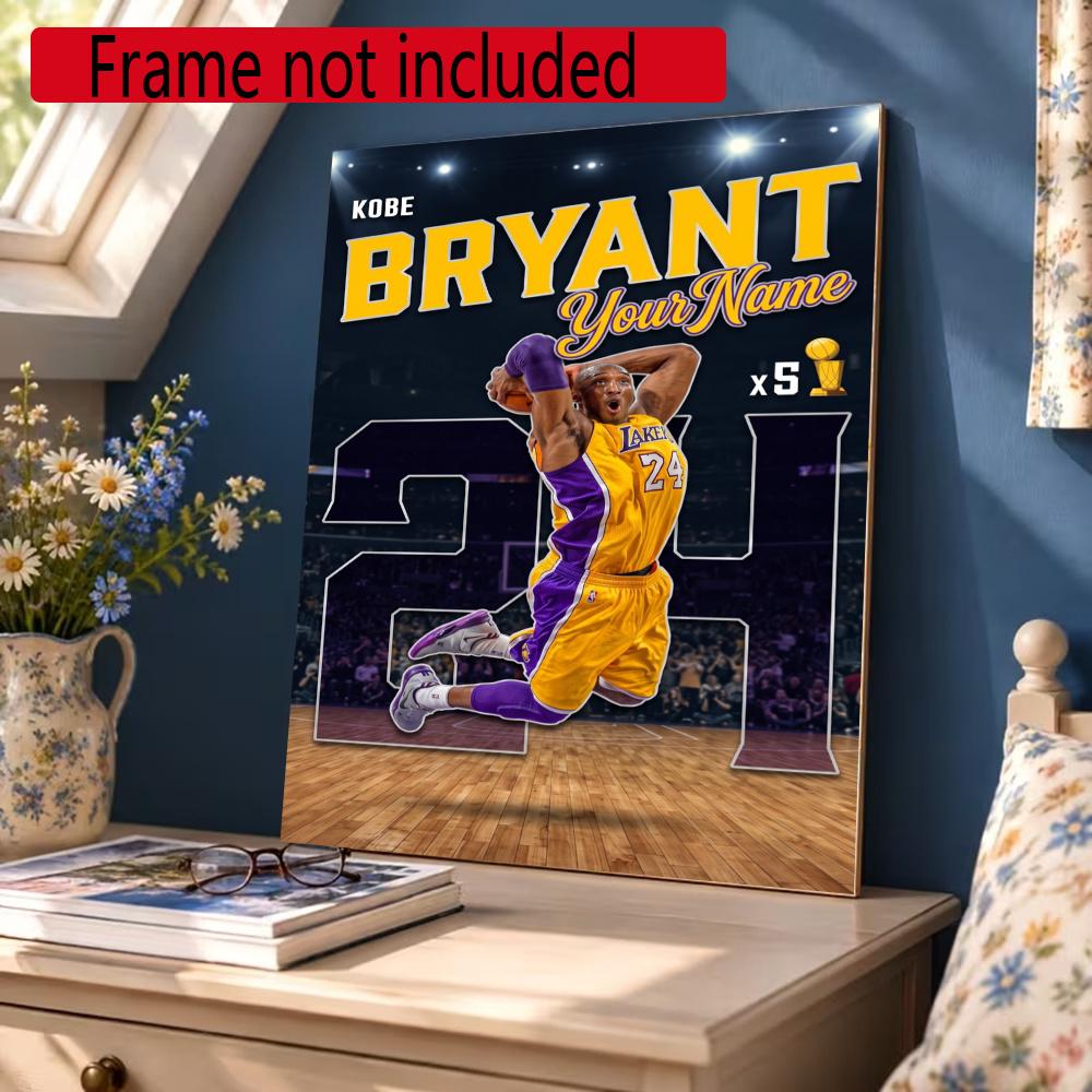 Kobe Personalized Name Diamond Paintings Mosaic Wall Round Diamond Art Painting Kits Embroidery Crystal Accessories Frameless