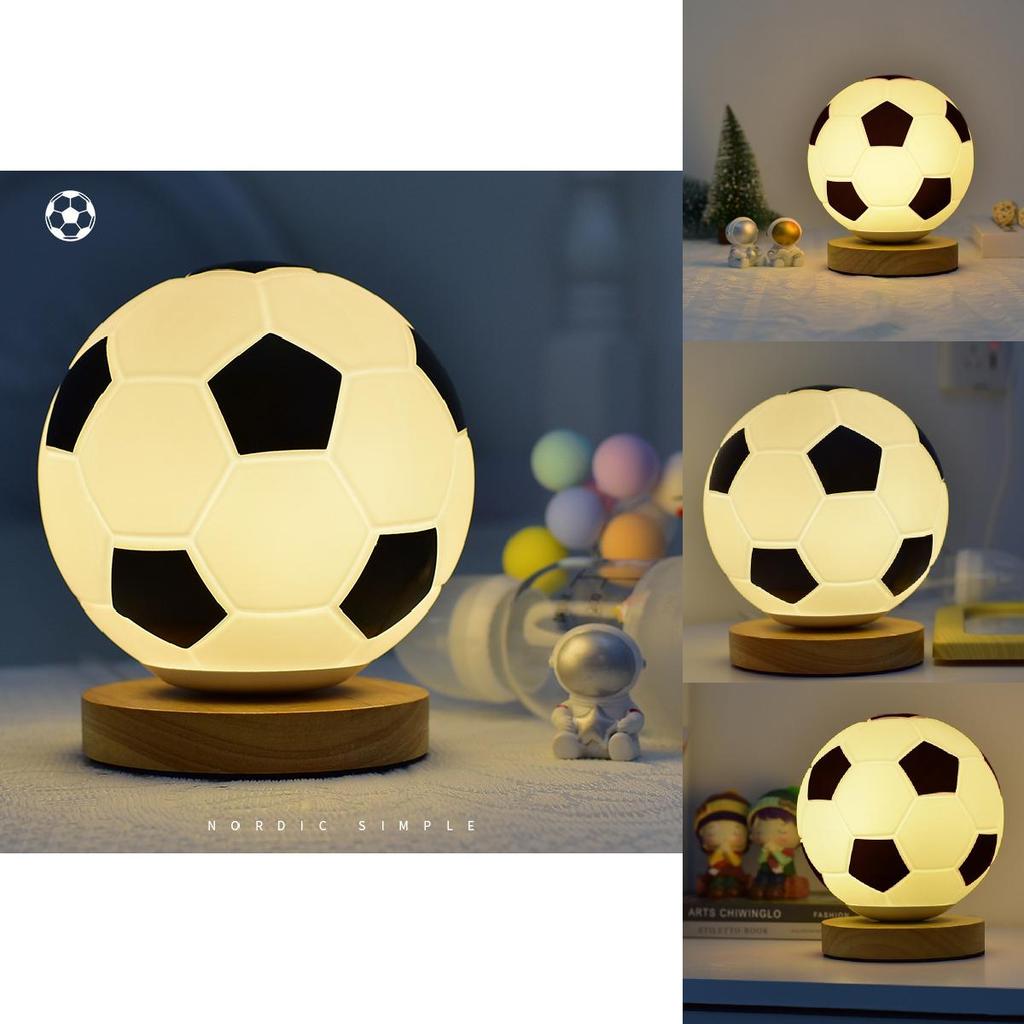 Soccer Led Night Light With Button Switch For Bedroom Decorations
