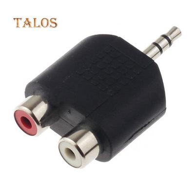 Jack Audio Maschio 3,5 mm Spina di Uscita su Adattatore Connettore Splitter Femmina 2 RCA Gadget per Computer