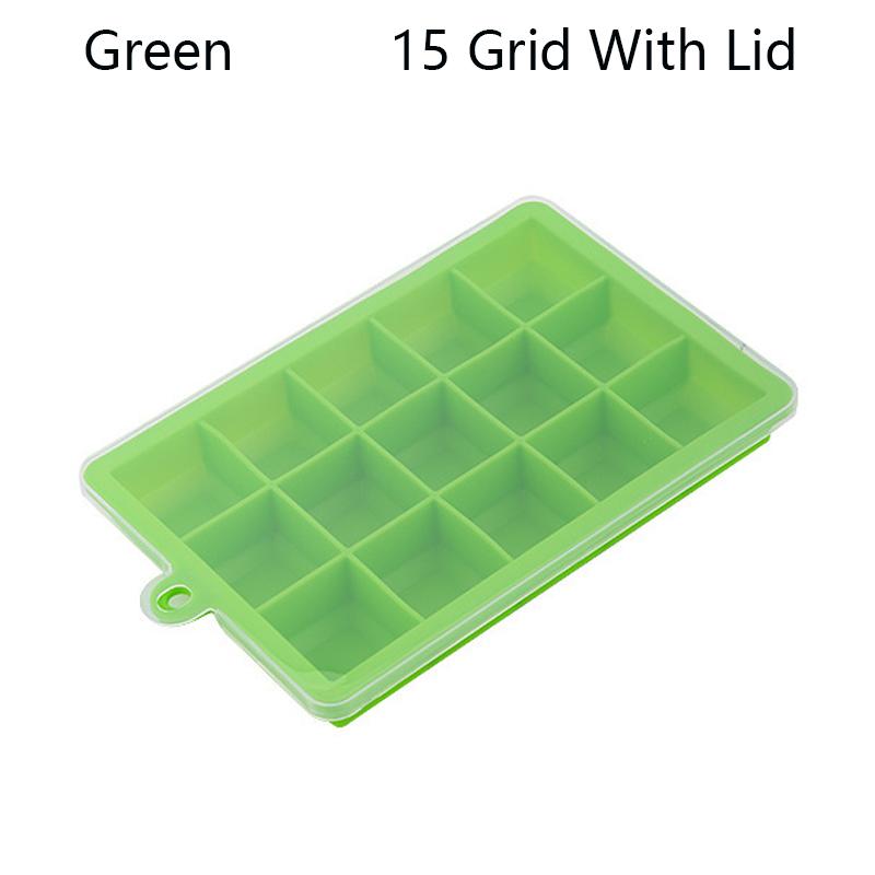 24 Grids Ice Tray Mold Food Grade Silicone Ice Tray with Lid Ice Cube Mold Drinks Whiskey Cocktails Tools Ice Mold Trays Lids
