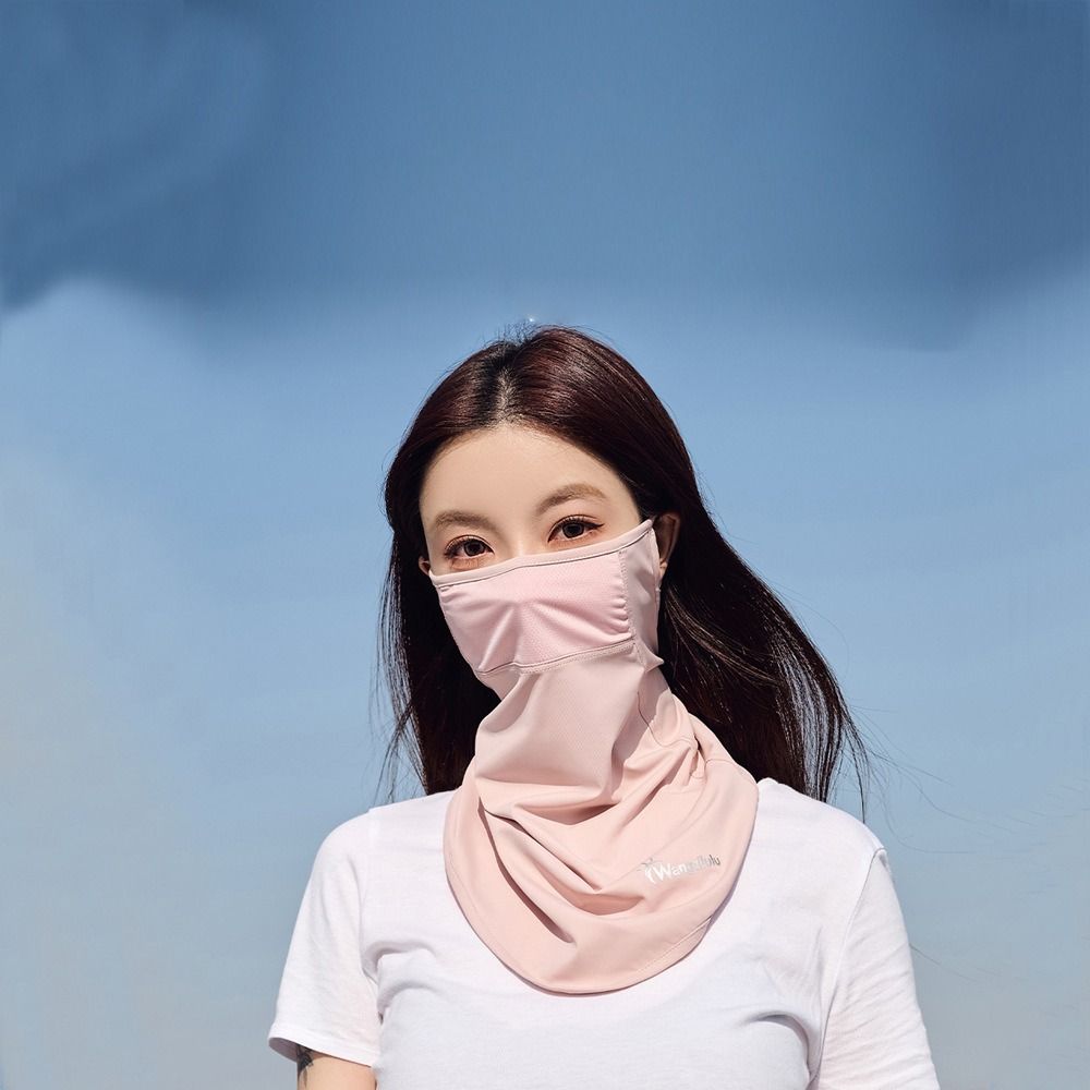 Gini Mask Sun Protection Summer Sunscreen Mask Men Fishing Face Mask Womne Neckline Mask Ice Silk