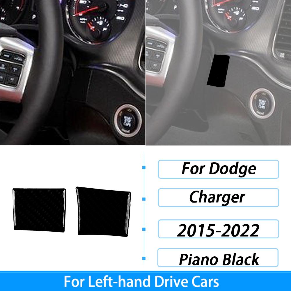 For Dodge Charger 2015-2022 Piano Black Central Control Radio CD AC Panel Trim Cover Car Interior Decoration Accessories Sticker