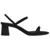 Zara Open Toe Vintage Metallic Detail High Heel Sandals Women Sandals Black 2354510800