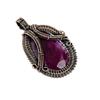 Ruby Pendant Gemstone Jewelry, 999 Copper Wire Wrapped Handmade Pendant, Latest Design Jewelry