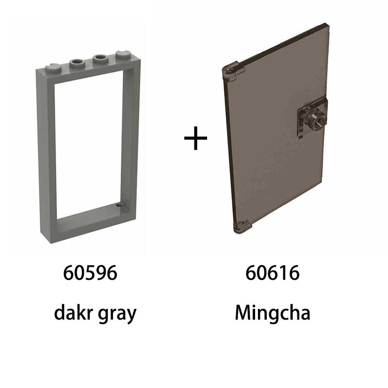 10pcs1x4x6 Door Frame Smart Window Compatible with 60596 60616 MOC Parts, Building Block Model Accessories, Children's Toys