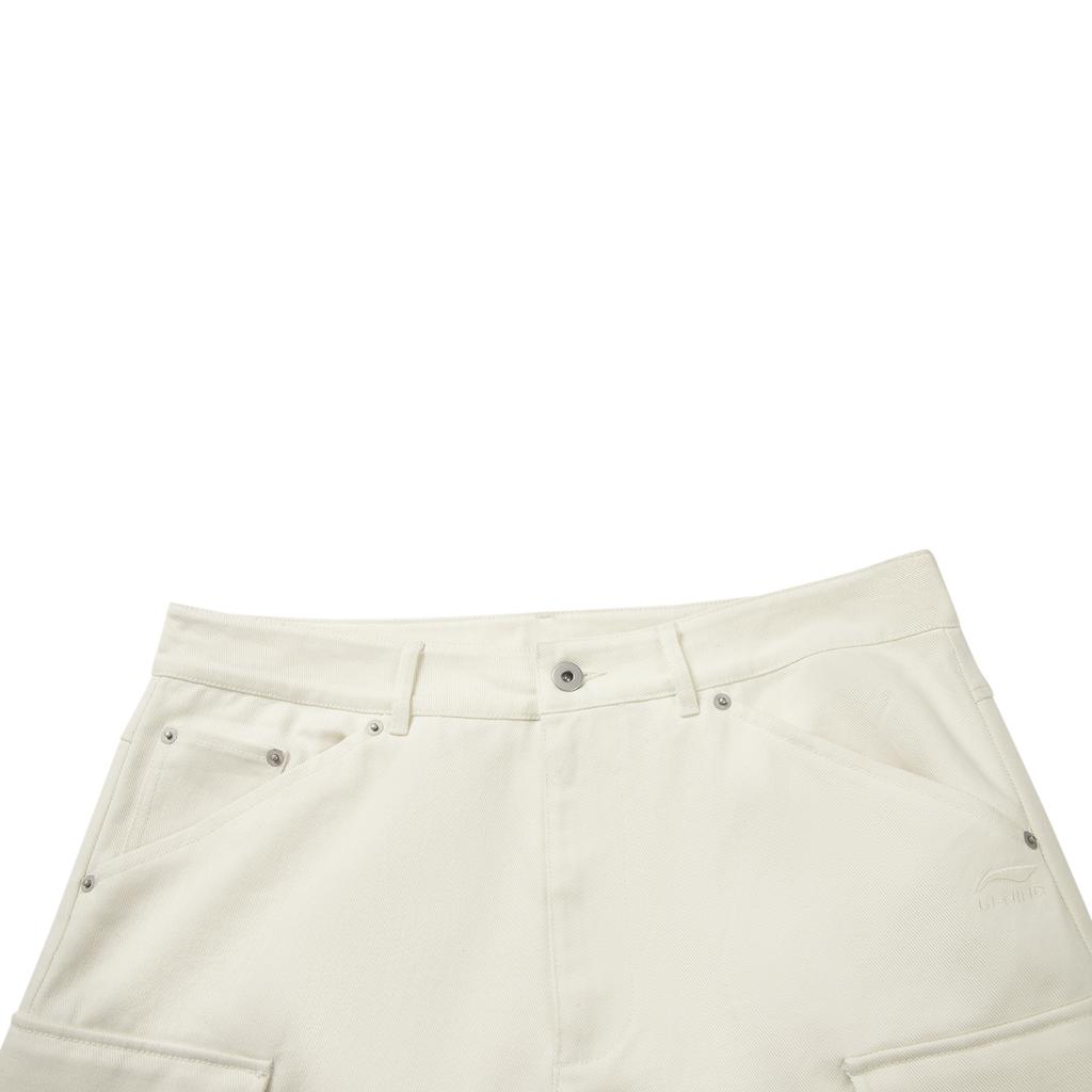 Li-Ning Simple Fashion Comfortable Versatile Solid Color Mid Waist Casual Pants Men Bottoms AKXV467-2