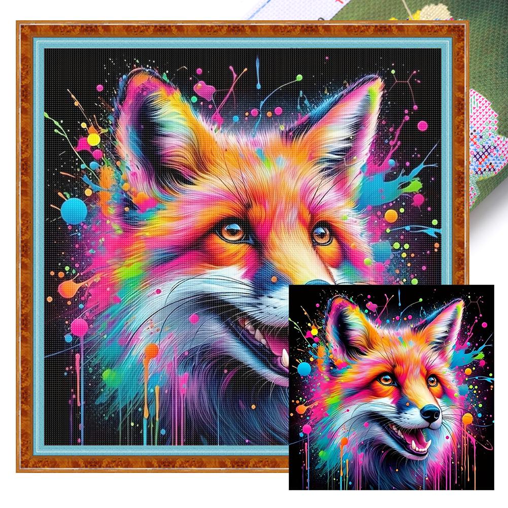 

Полный комплект для вышивки крестиком из эко-хлопка 11CT с принтом животных