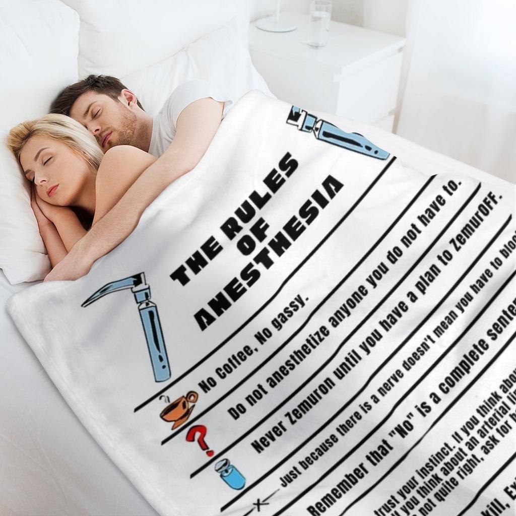 The Rules of Anesthesia Throw Blanket Baby Luxury Designer Camping funny gift Blankets