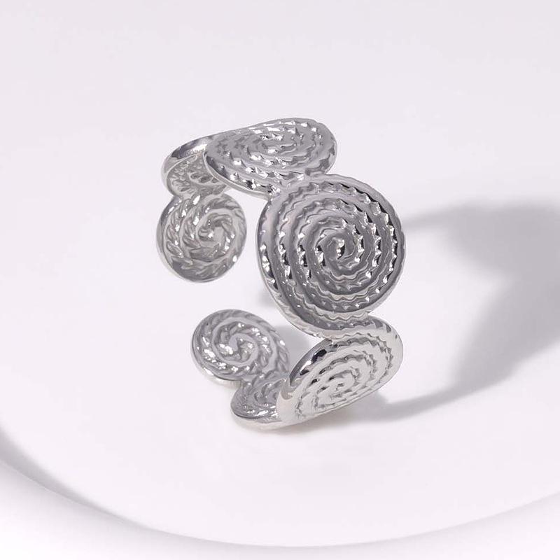 18K Gold Plated Stainless Steel Open Ring: Simple, Versatile, Niche Design, Colorfast Titanium Steel